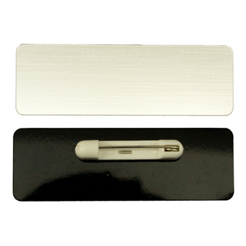 Name Badge Blanks with Pin - 25 Pack - 1" X 3" - 1/8 Round Corner